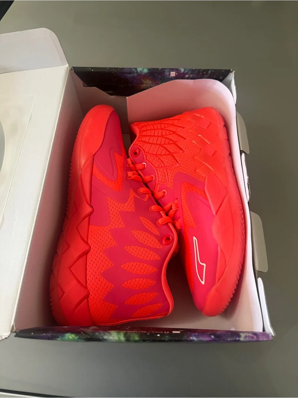 Puma Men’s Athletic Shoes in Bright Red and Hot Pink